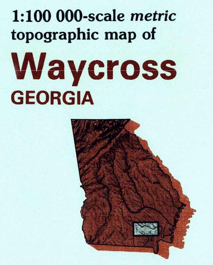 1978 Topo Map of Waycross Georgia Quadrangle