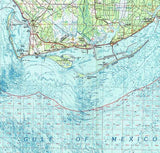 1988 Topo Map of Apalachicola Florida Quadrangle