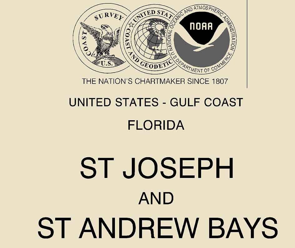 2017 Nautical Map of St Joseph and St Andrew Bays Florida