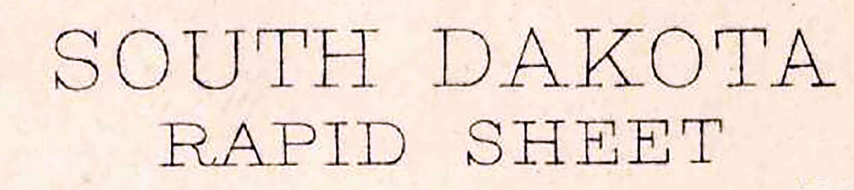 1893 Topo Map of Rapid South Dakota