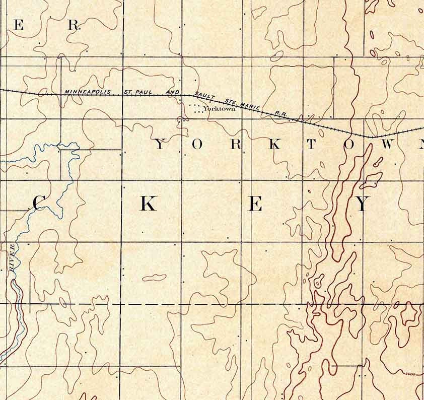 1894 Topo Map of Fullerton North Dakota