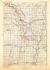 1895 Topo Map of Lamoure North Dakota Grand Rapids