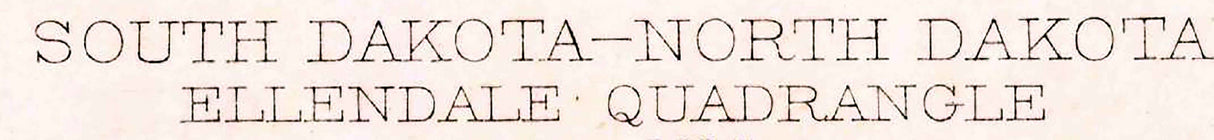 1899 Topo Map of Ellendale South Dakota