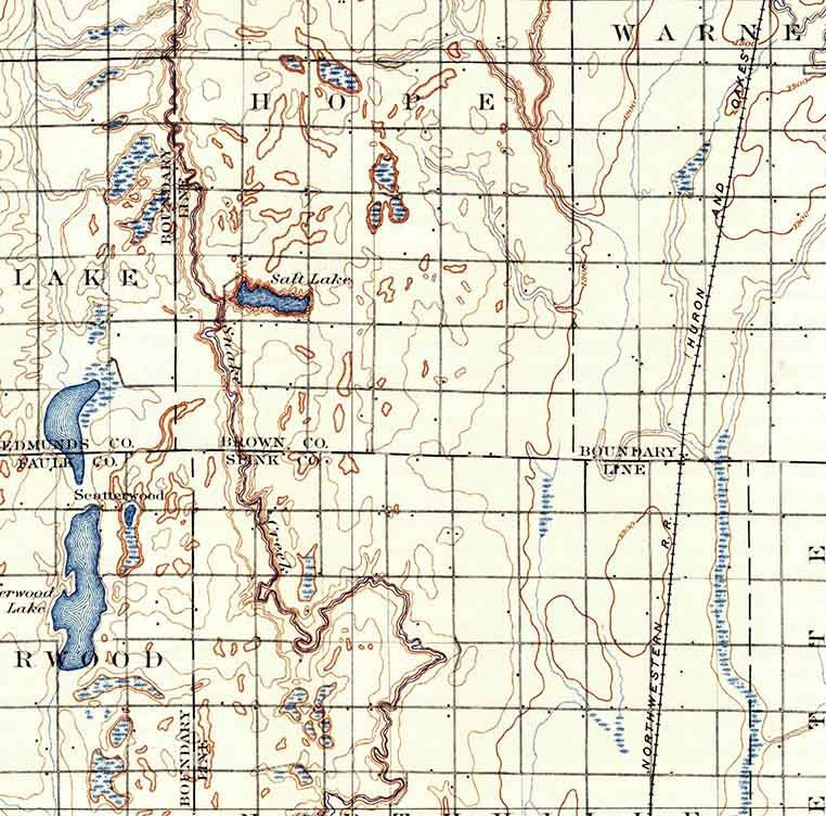 1899 Topo Map of Northville South Dakota