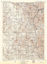 1901 Topo Map of Harney Peak South Dakota Jewel Cave