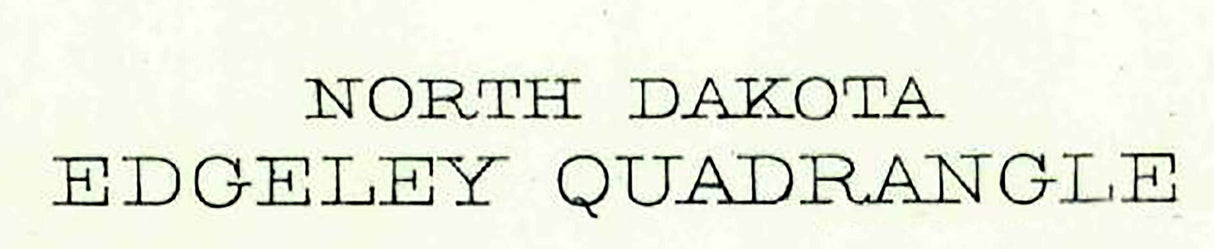 1925 Topo Map of Edgeley North Dakota