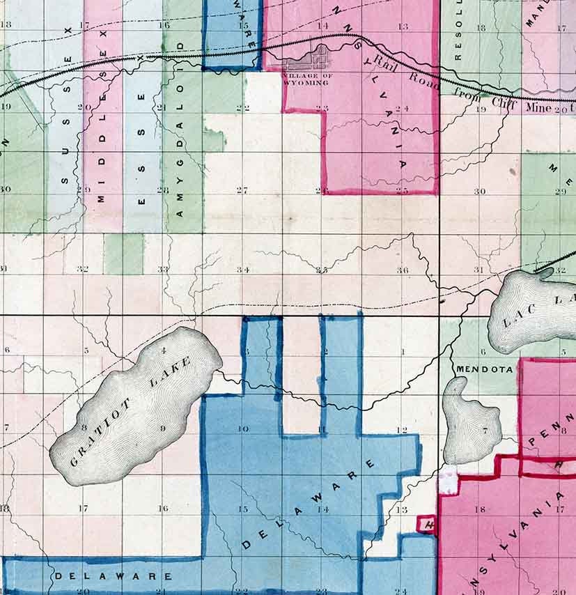 1880 Map of Point Keweenaw Michigan