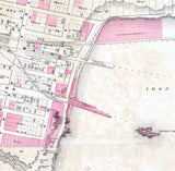 1880 Map of The Village of Marquette Marquette County Michigan Lake Superior