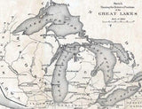 1880 Map of The Village of Marquette Marquette County Michigan Lake Superior