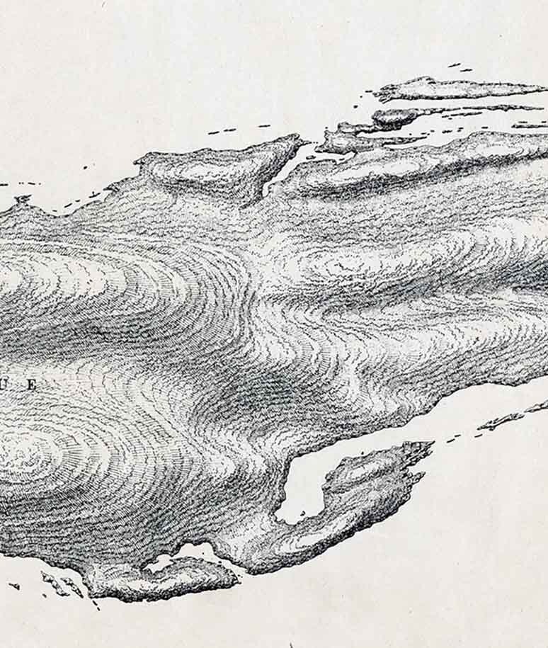 1891 Map of Isle Royale Lake Superior