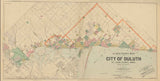 1891 Map of the city of Duluth St Louis County Minnesota