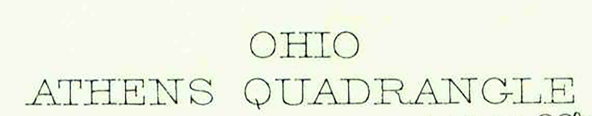 1903 Topo Map of Athens Ohio Quadrangle