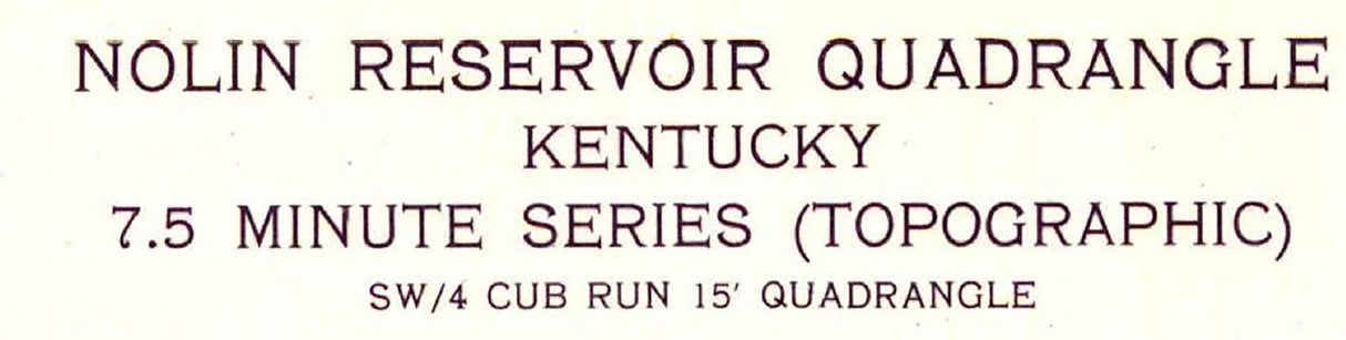 1966 Topo Map of Nolin Reservoir Kentucky Quadrangle