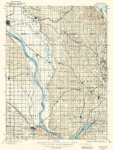 1893 Topo Map of Fremont Nebraska Ashland