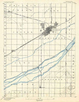 1895 Topo Map of Grand Island Nebraska Alda Abbott