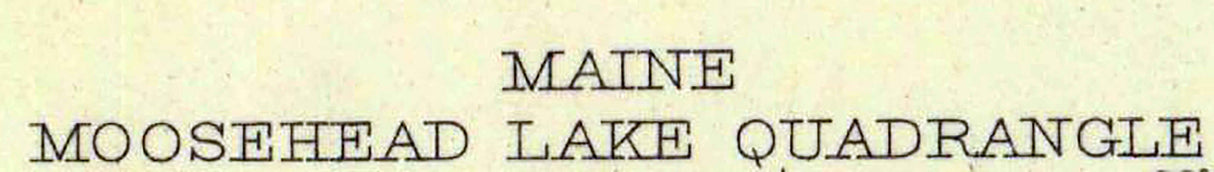 1920 Topo Map of Moosehead Lake Maine Sugar Island