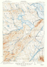 1921 Topo Map of Brassua Lake Maine Moosehead Lake