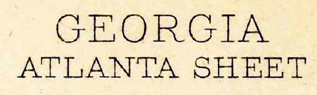 1895 Topo Map of Atlanta Georgia