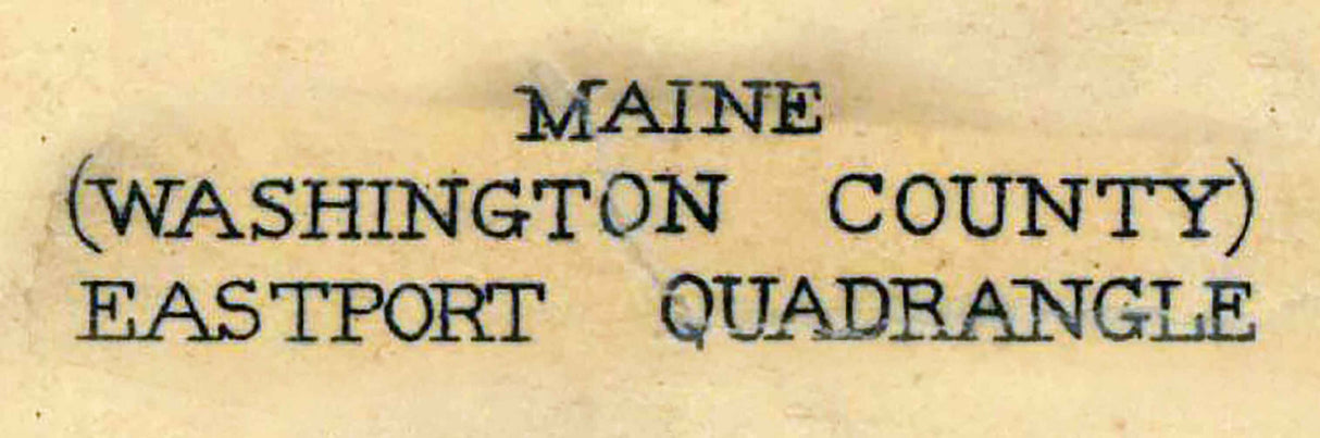 1907 Topo Map of Eastport Maine