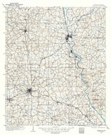 1907 Topo Map of Opelika Alabama Auburn