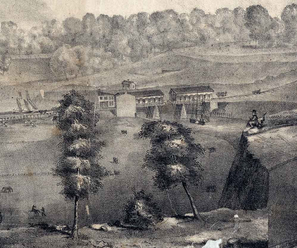 1835 Map of Cleveland Ohio and Environs