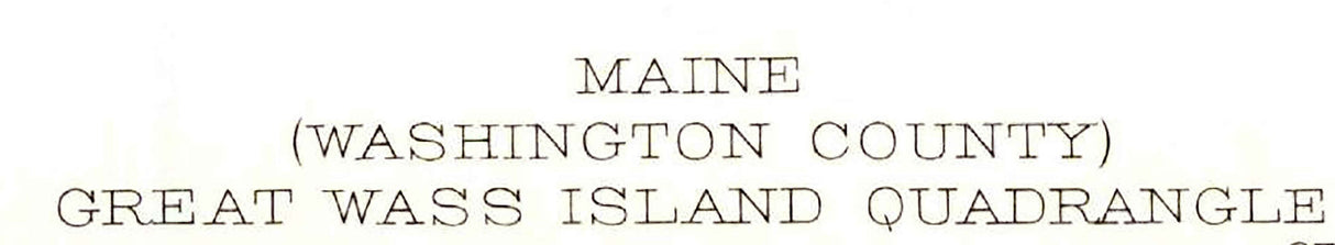 1921 Topo Map of Great Wass Island Maine