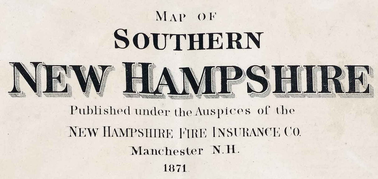 1871 Map of Southern New Hampshire