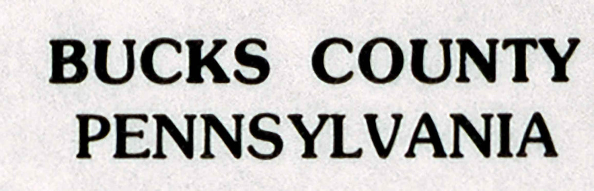 1981 Map of Bucks County Pennsylvania