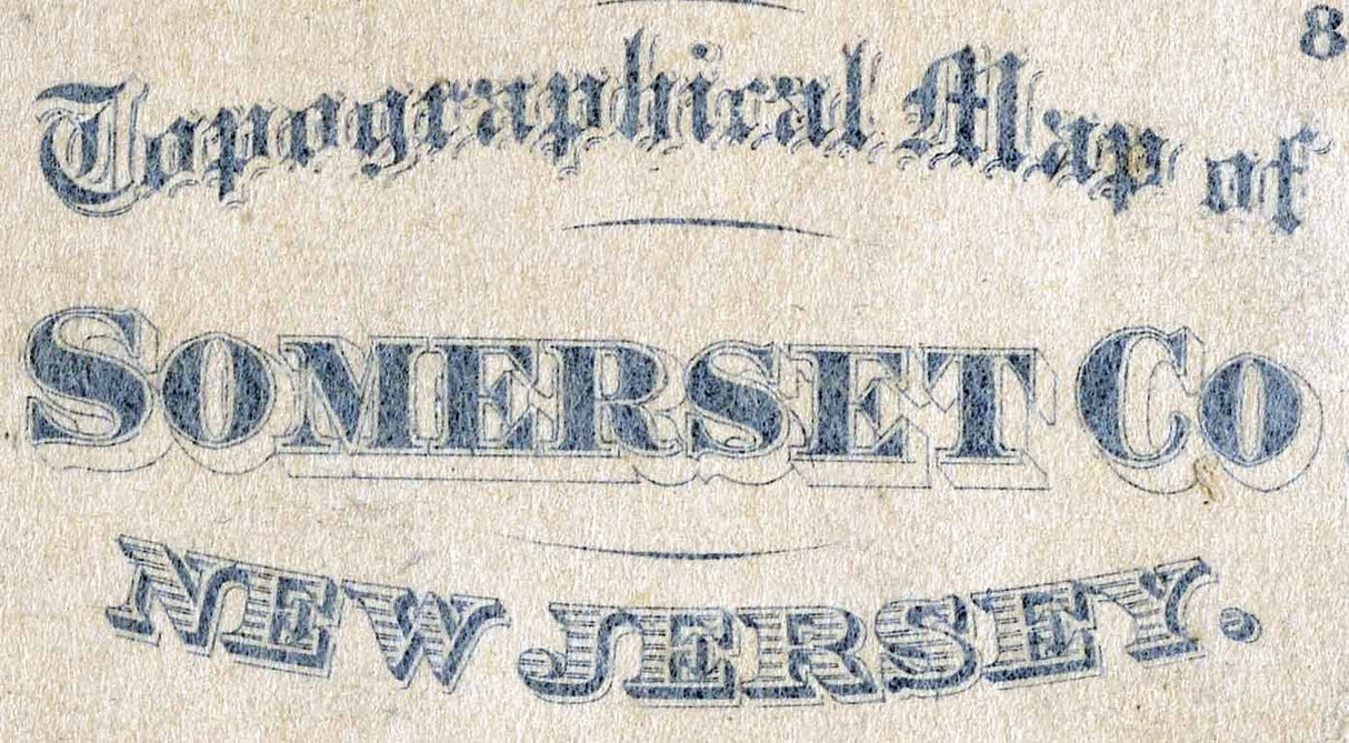 1872 Map of Hunterdon County Somerset County New Jersey