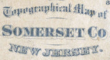 1872 Map of Hunterdon County Somerset County New Jersey