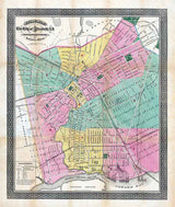 1874 Map of Elizabeth New Jersey