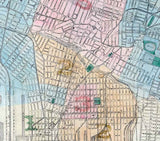 1879 Map of Jersey City Hudson County New Jersey