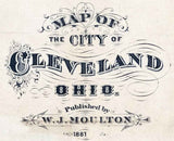 1881 Map of Cleveland Ohio
