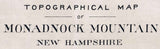 1891 Map of Monadnock Mountain New Hampshire