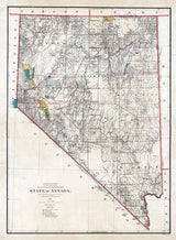 1894 Map of the State of Nebraska