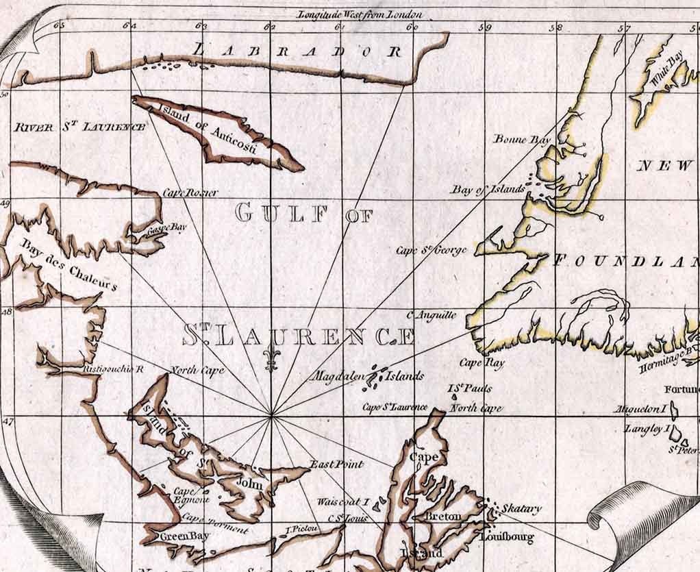 1776 Map of Prince Edward Island Canada