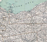 1895 Map of the State of Ohio