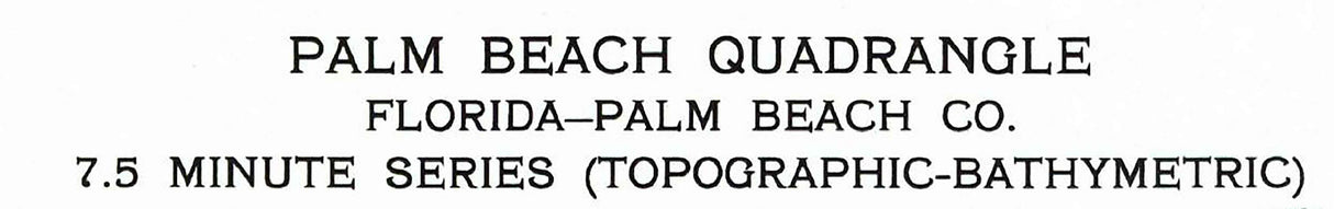 1946 Topo Map of Palm Beach Florida Quadrangle