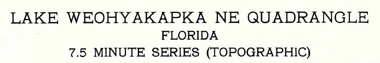 1952 Topo Map of Lake Weohyakapka Florida Quadrangle Lake Kissimmee