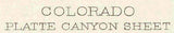 1893 Topo Map of Platte Canyon Colorado