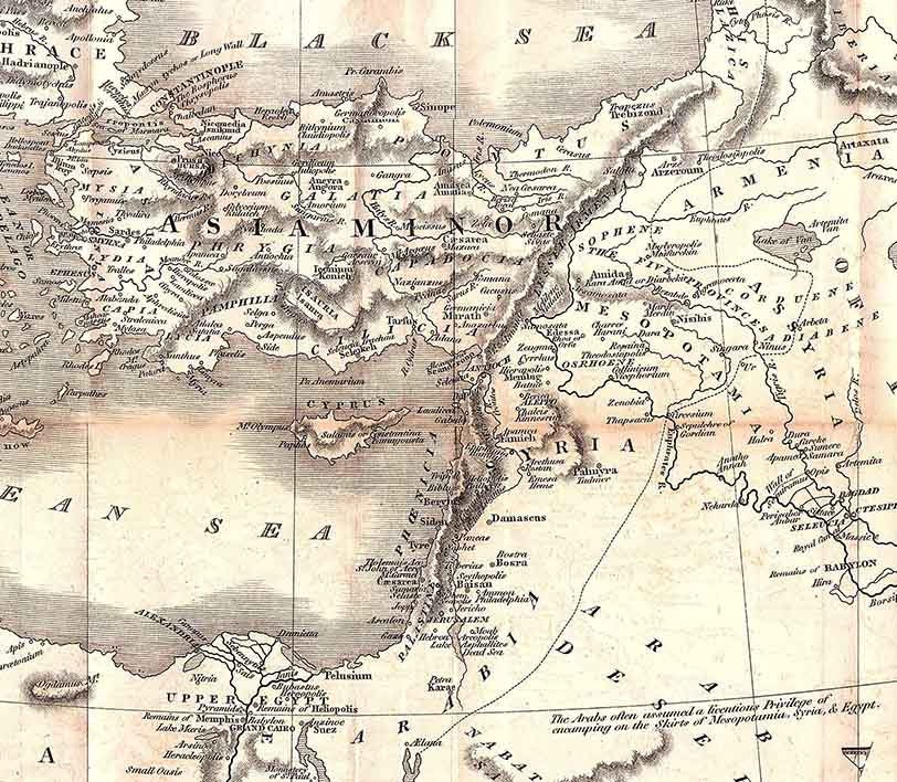 17th Century Map of the Eastern Part of the Roman Empire