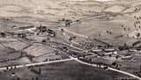 1884 Panoramic Map of Dalton Massachusetts