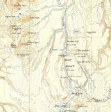 1885 Topo Map of Gallatin Wyoming