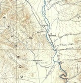 1886 Topo Map of Fort Logan Montana