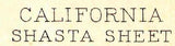 1886 Topo Map of Shasta California Siskiyou Trinity MT Shasta