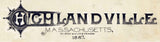 1887 Panoramic Map of Highlandville Massachusetts