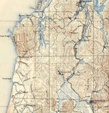 1898 Topo Map of Coos Bay Oregon