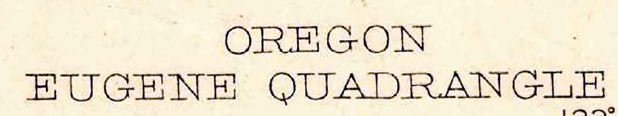 1910 Topo Map of Eugene Oregon