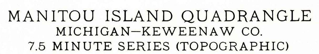 1948 Topo Map of Manitou Island Michigan Lake Superior