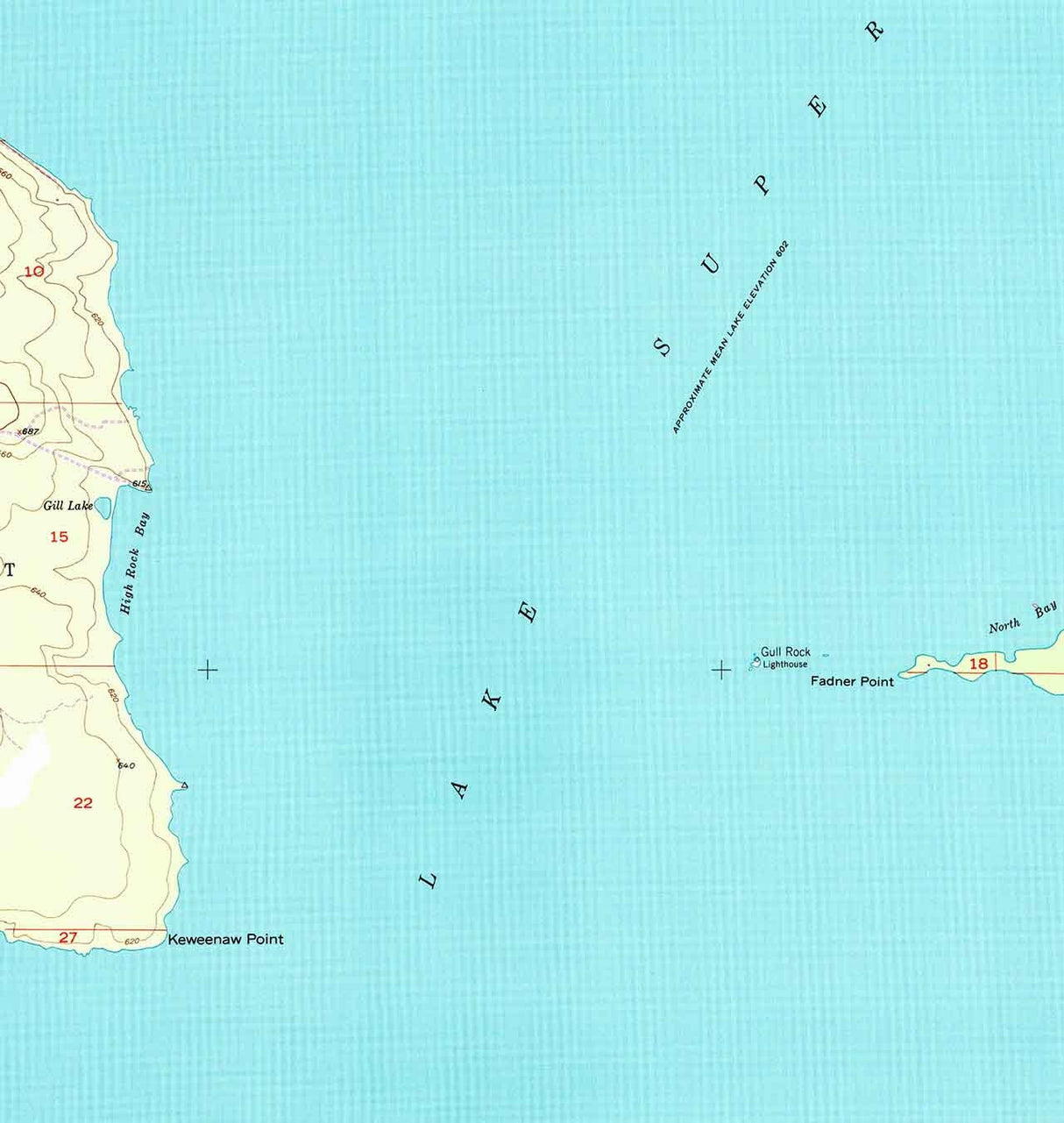 1948 Topo Map of Manitou Island Michigan Lake Superior